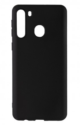 Накладка силиконовая Silicone Cover для Samsung Galaxy A21 A215 черная