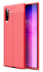 Накладка силиконовая для Samsung Galaxy Note 10 Plus N975 под кожу красная