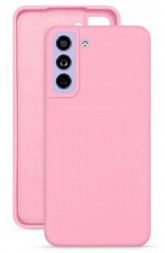 Накладка силиконовая Silicone Cover для Samsung Galaxy S21 Plus G996 розовая