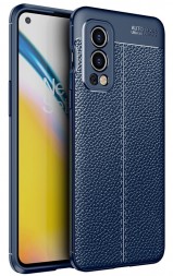 Накладка силиконовая для OnePlus Nord 2 5G под кожу синяя