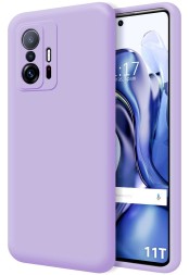 Накладка силиконовая Silicone Cover для Xiaomi 11T / Xiaomi 11T Pro сиреневая