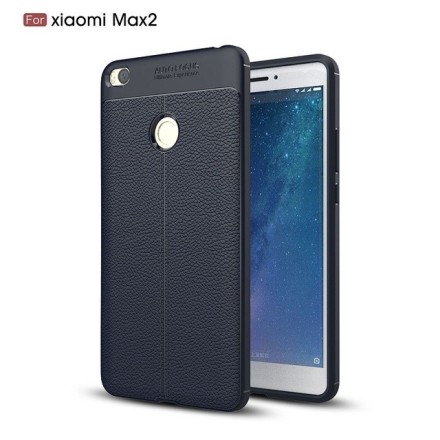 Накладка силиконовая для Xiaomi Mi Max 2 под кожу синяя