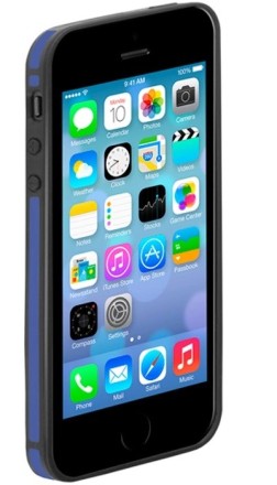 Бампер Deppa Slim для iPhone 5/5S/SE Black/Blue