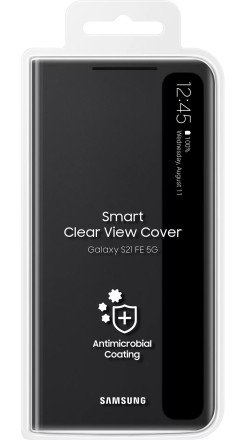 Чехол Samsung Clear View Cover для Samsung Galaxy S21 FE G990 EF-ZG990CBEGRU чёрный