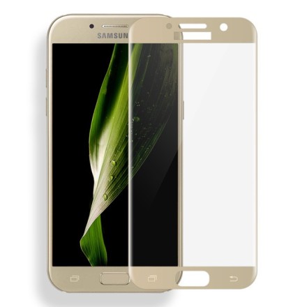Защитное стекло для Samsung Galaxy A5 (2017) A520 полноэкранное золотое