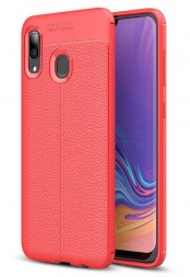 Накладка силиконовая для Samsung Galaxy A30 A305 под кожу красная