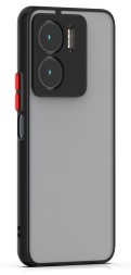 Накладка пластиковая матовая для Xiaomi Redmi 10 5G/Redmi 11 Prime 5G/Note 11E 5G с силиконовой окантовкой чёрная