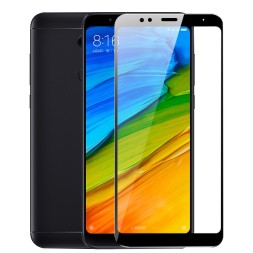 Защитное стекло для Xiaomi Redmi 5 Plus полноэкранное черное 5D
