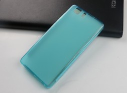 Накладка силиконовая для Doogee X5/X5 Pro прозрачно-синяя