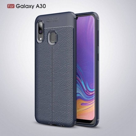 Накладка силиконовая для Samsung Galaxy A30 A305 / Samsung Galaxy A20 A205 под кожу синяя