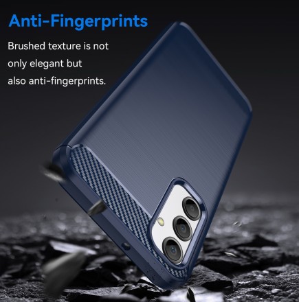 Накладка силиконовая для Samsung Galaxy A24 A245 карбон сталь синяя