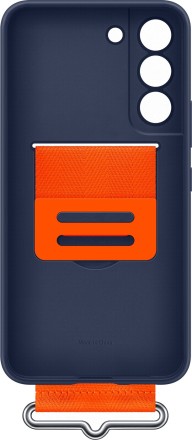 Накладка Silicone with Strap Cover для Samsung Galaxy S22 EF-GS901TNEGRU синяя