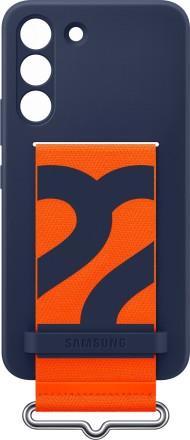Накладка Silicone with Strap Cover для Samsung Galaxy S22 EF-GS901TNEGRU синяя