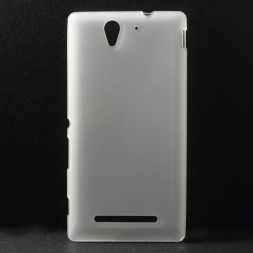 Накладка силиконовая для Sony Xperia C3 прозрачно-белая