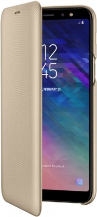 Чехол Samsung Wallet Cover для Samsung Galaxy A6 Plus (2018) A605 EF-WA605CFEGRU золотой