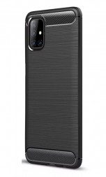 Накладка силиконовая для Samsung Galaxy M51 M515 карбон сталь черная