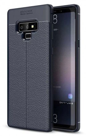 Накладка силиконовая для Samsung Galaxy Note 9 N960 под кожу синяя
