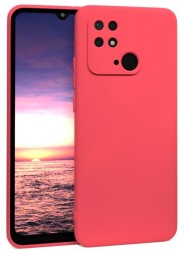 Накладка силиконовая Silicone Cover для Xiaomi Redmi 10C / Poco C40 красная