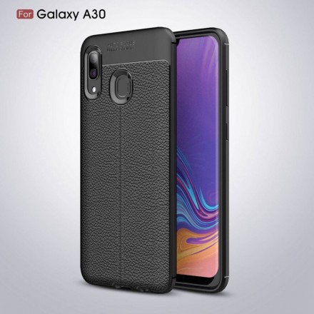 Накладка силиконовая для Samsung Galaxy A30 A305 / Samsung Galaxy A20 A205 под кожу черная
