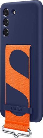 Накладка Silicone with Strap Cover для Samsung Galaxy S21 FE EF-GG990TNEGRU синяя