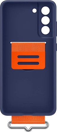 Накладка Silicone with Strap Cover для Samsung Galaxy S21 FE EF-GG990TNEGRU синяя