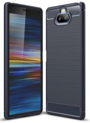 Накладка силиконовая для Sony Xperia 20 карбон сталь синяя