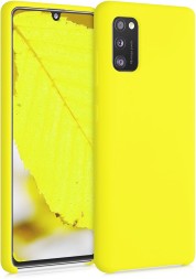 Накладка силиконовая Silicone Cover для Samsung Galaxy A41 A415 жёлтая