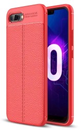 Накладка силиконовая для Huawei Honor 10 под кожу красная