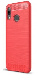 Накладка силиконовая для Xiaomi Mi Max 3 карбон сталь красная