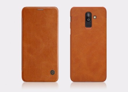 Чехол-книжка Nillkin Qin Leather Case для Samsung Galaxy J8 (2018) J810 коричневый