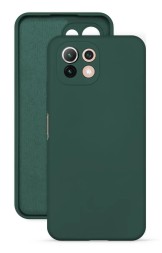 Накладка силиконовая Silicone Cover для Xiaomi Mi 11 Lite / Mi 11 Lite 5G NE зелёная 