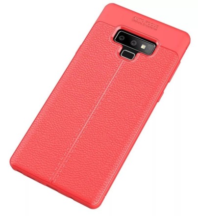 Накладка силиконовая для Samsung Galaxy Note 9 N960 под кожу красная