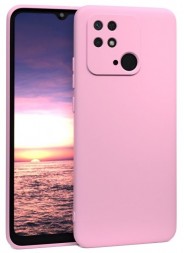Накладка силиконовая Silicone Cover для Xiaomi Redmi 10C / Poco C40 розовая