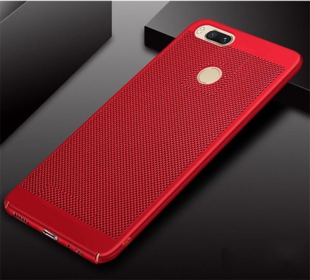 Накладка пластиковая для Xiaomi Mi A1 / Mi 5X с перфорацией красная