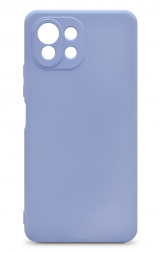 Накладка силиконовая Silicone Cover для Xiaomi Mi 11 Lite / Mi 11 Lite 5G NE сиреневая