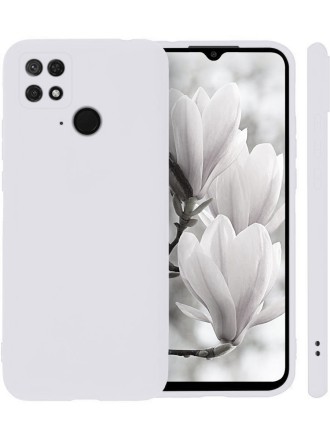 Накладка силиконовая Silicone Cover для Xiaomi Redmi 10C / Poco C40 белая