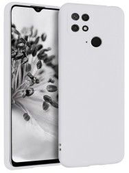 Накладка силиконовая Silicone Cover для Xiaomi Redmi 10C / Poco C40 белая