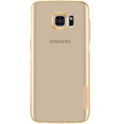 Накладка силиконовая Nillkin Nature TPU Case для Samsung Galaxy S7 Edge G935 прозрачно-золотая
