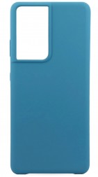Накладка силиконовая Silicone Cover для Samsung Galaxy S21 Ultra G998 синяя