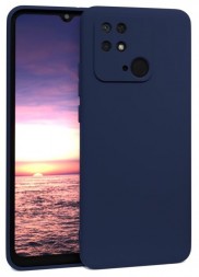 Накладка силиконовая Silicone Cover для Xiaomi Redmi 10C / Poco C40 синяя