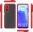 Накладка пластиковая матовая для Xiaomi Mi 10T / Xiaomi Mi 10T Pro с силиконовой окантовкой красная
