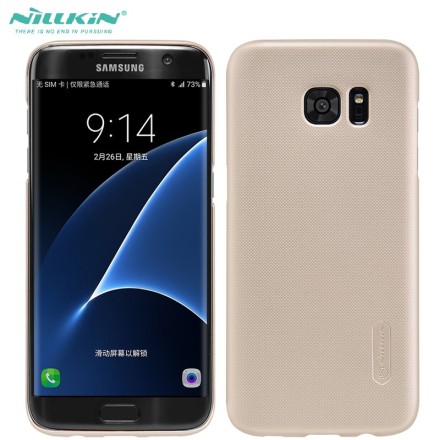 Накладка пластиковая Nillkin Frosted Shield для Samsung Galaxy S7 Edge G935 золотая