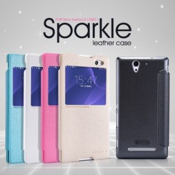Чехол Nillkin Sparkle для Sony Xperia C3 голубой