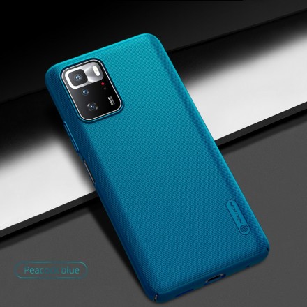 Накладка пластиковая Nillkin Frosted Shield для Xiaomi Redmi Note 10 Pro 5G / Poco X3 GT синяя