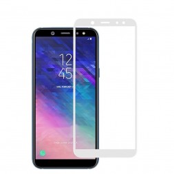 Защитное стекло для Samsung Galaxy A6 (2018) A600 полноэкранное белое