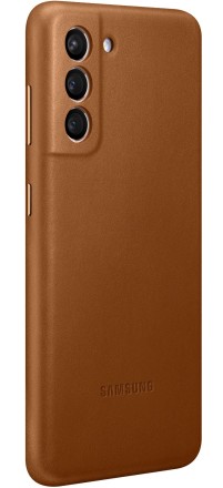 Накладка Samsung Leather Cover для Samsung Galaxy S21 G991 EF-VG991LAEGRU коричневая