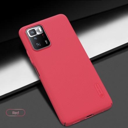 Накладка пластиковая Nillkin Frosted Shield для Xiaomi Redmi Note 10 Pro 5G / Poco X3 GT красная
