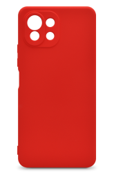 Накладка силиконовая Silicone Cover для Xiaomi Mi 11 Lite красная