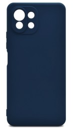 Накладка силиконовая Silicone Cover для Xiaomi Mi 11 Lite / Xiaomi 11 Lite 5G NE синяя