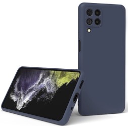 Накладка силиконовая Silicone Cover для Samsung Galaxy M53 5G M536 тёмно-синяя
